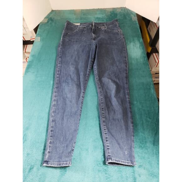 Gap Jeans Size 14 Womens Blue Stretch Pants Denim Ladies Mid Rise Jegging - Picture 1 of 13